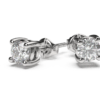 White gold lab grown diamond stud earrings