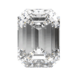 Emerald cut moissanite