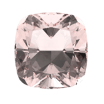 Rose cushion cut moissanite